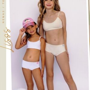 Marey art 700 - Conjunto Top algodon y lycra liso con culotte -