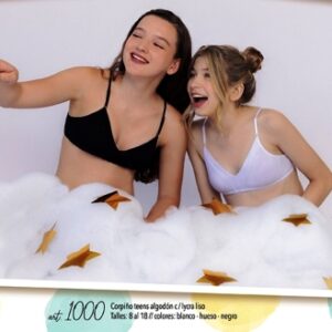 Marey art 1000 - Corpiño principiante algodon y lycra liso -
