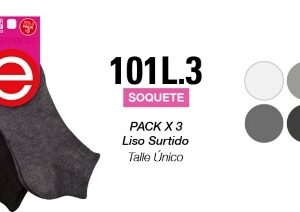 Elemento art 101 - Soquete surtido liso dama pack x 3 -