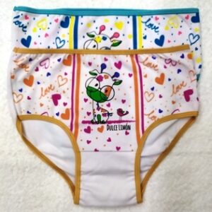 Dulce Limon art 800 - Bombacha nena basica frente con estampa -