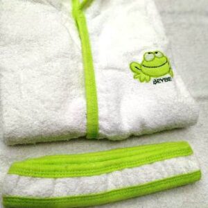 Beybe Articulo 5001 - Salida de baño para bebe con bordado y capucha -