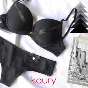 Kaury art 4910 - Conjunto de microfibra con corpiño taza soft con push up y culotte less -