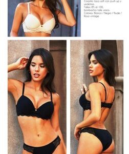 Kaury art 8060 - Conjunto Soft de Algodón Lycra con Puntilla y Vedetina -