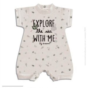 Dreams art 213 - Enterito BB jersey estampado vida marina, estampado central, de var?n -