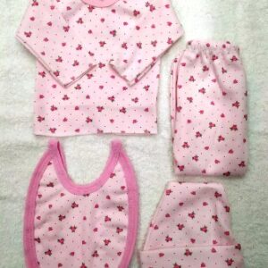 Gaudi Articulo 73/3 - Ajuar recibidor para bebe de algodon estampado 4 piezas  -