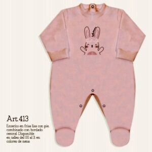 Dreams art 413 - Enterito bebe frisa bordado de nena con pie -