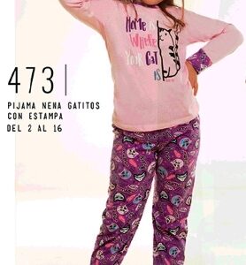 Piache Piu art 473 - Pijama nena algodon estampado -
