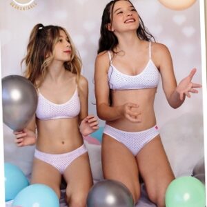 Marey art 3006 - Conjunto teens algodon y lycra estampada con taza desmontable y vedetina -