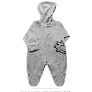 Dreams art 261 - Enterito bb en plush, con capucha, con pie, bordado de nena y varon -