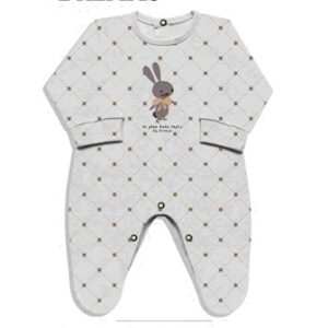 Dreams art 268 - Enterito bb en interlock estampado, de nena, con pie, estampado central -