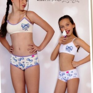 Marey art 741 - Conjunto Top algodon y lycra estampado con culotte -