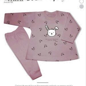 Dreams art 928 - Conjunto bb buzo en friza estampada, de nena, c/pantalon combinado, estampa central -
