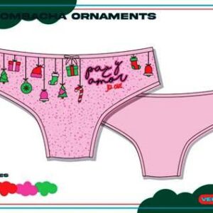 Jiz one art 382 - Bombacha juvenil rosa con estampa navidad -