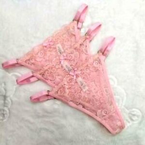 Meraki art 4411 - Colaless algodon rosa regulable de puntilla -