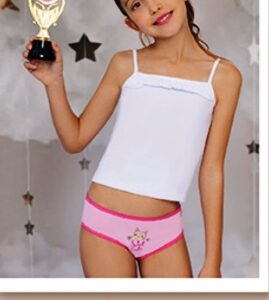 Marey art 76 - Pack x 3 bombachas de nena estampada algodon y lycra -