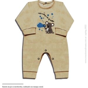 Dreams art 360 - Enterito bb interlock liso, estampado central, sin pie, nena y varon -