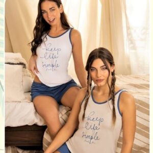 Piache piu art 574 - Short y musculosa c/estampa lisos -