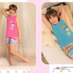 Piache piu art 591/2 - Pijama nena musculosa c/estampa Smile short batik -
