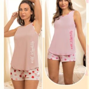 Piache piu art 575 - Musculosa viscosa c/estampa short frutillas -