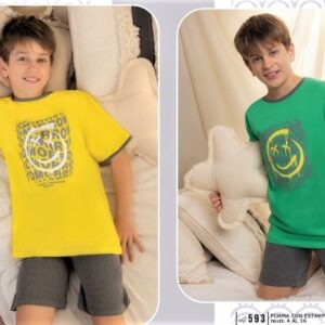 Piache piu art 593/3 - Pijama varon liso m/corta c/estampa -