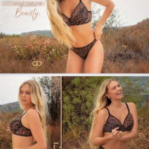 Lody art 6371 - Conjunto corpi?o y less de tul estampado animal print -